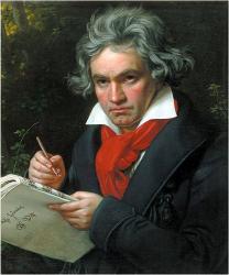 Портрет Бетховена кисти Йозефа Штилера (Joseph Karl Stieler), созданный весной 1820 года.